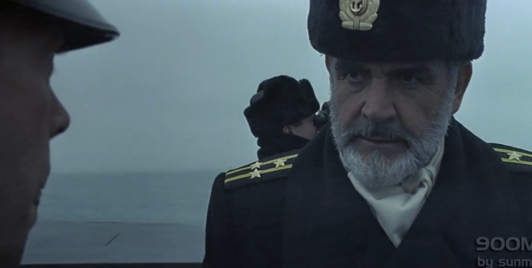 Russian submarine officer, played by Sean Connery, scowling