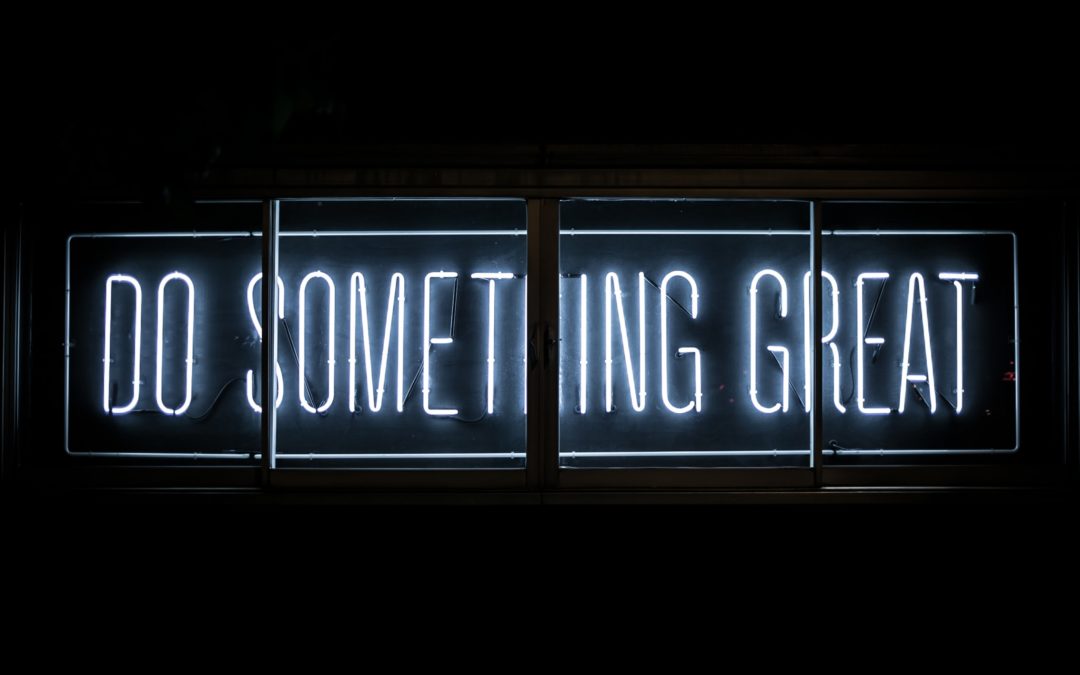 Do Something Great written in neon lights