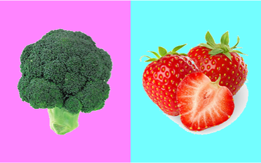 Broccoli and strawberry