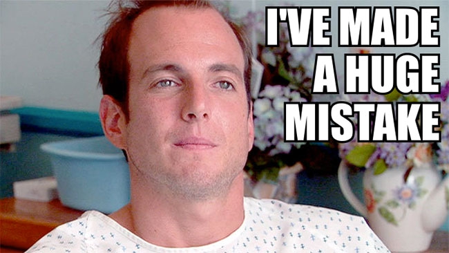 Gob (from Arrested Development) saying "I've made a huge mistake"