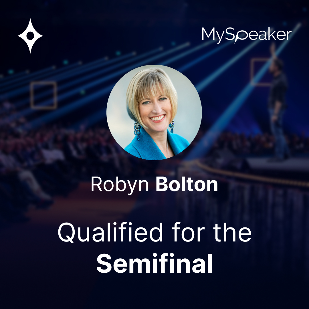 Photo of Robyn Bolton with caption "Qualified for the Semifinal"