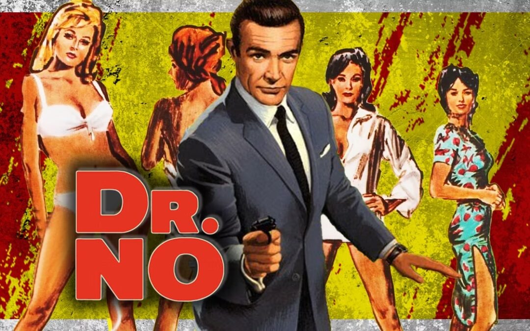 Dr. No movie poster with James Bond