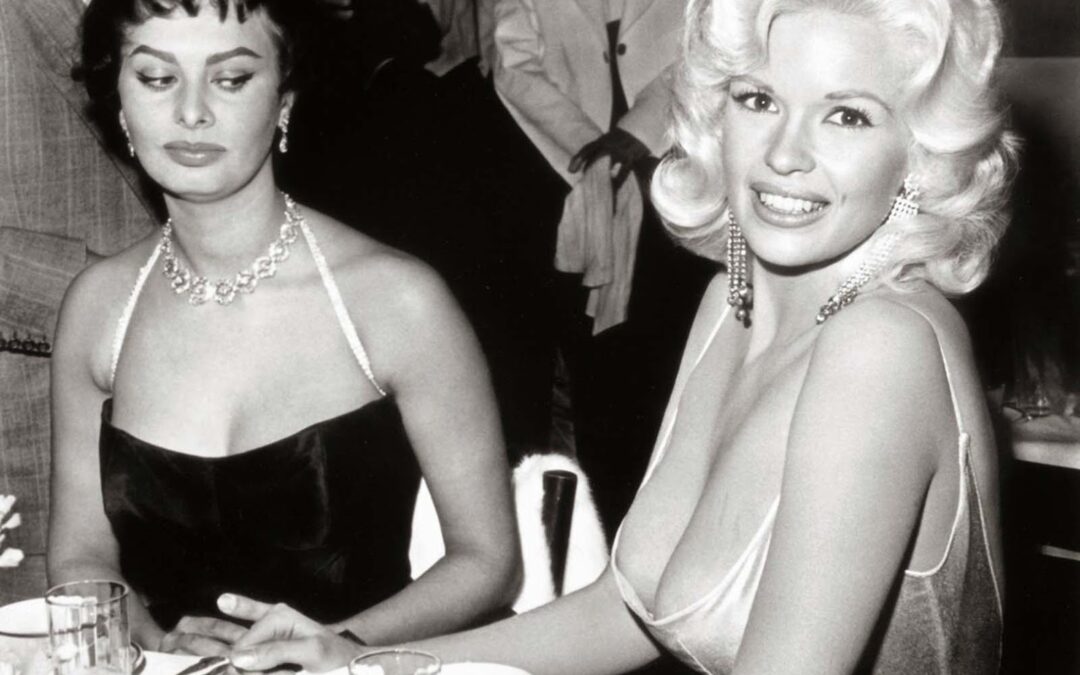 Sophia Loren giving Jayne Mansfield some serious side-eye