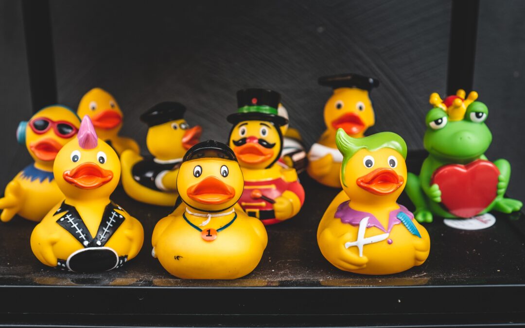 Different rubber duck designs