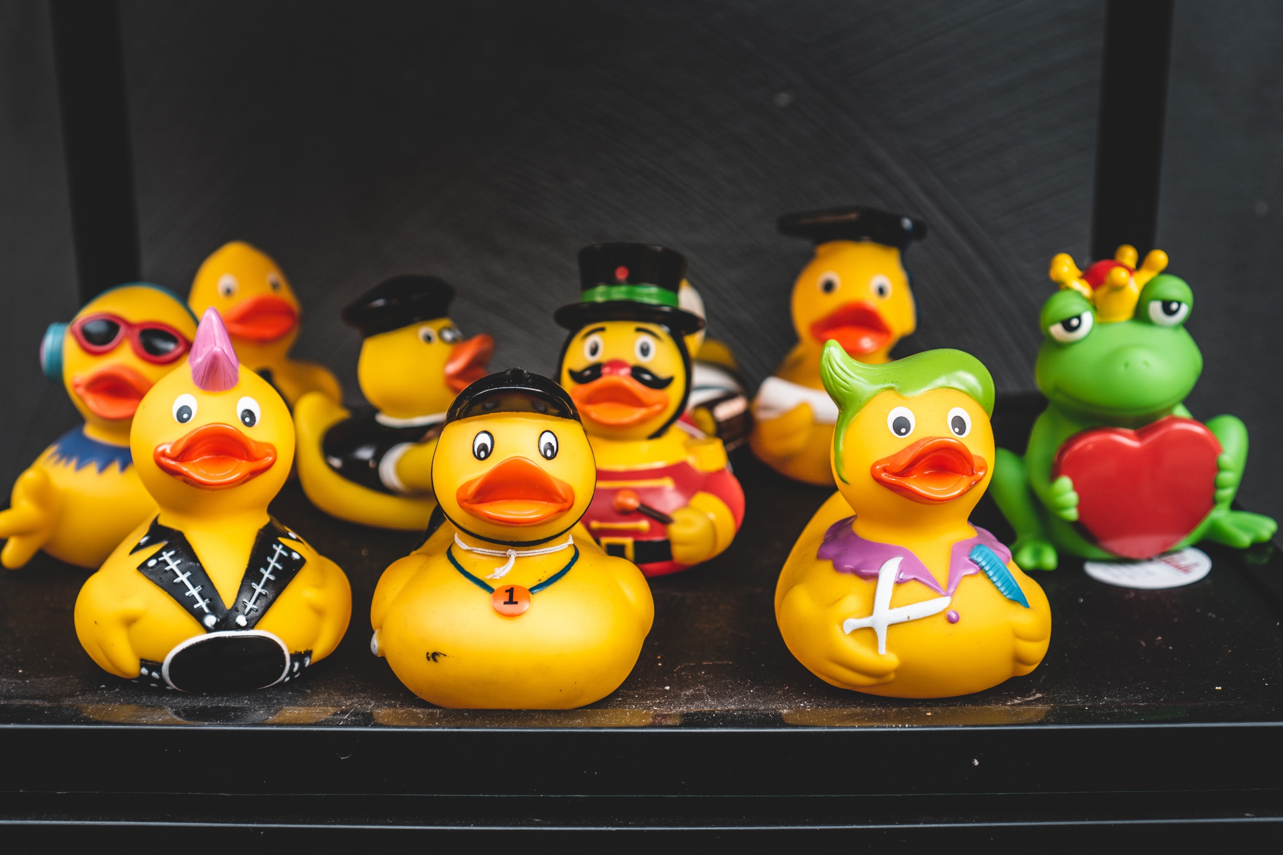 Different rubber duck designs